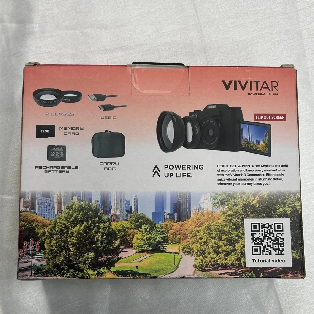 Black 4K Wi-Fi Digital Camera with Lenses